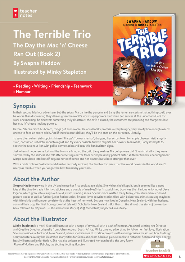 The Terrible Trio teacher notes